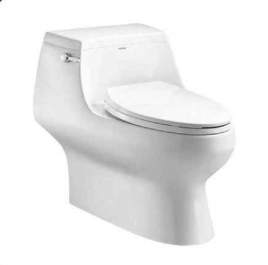 Skirted One-Piece Toilet with Concealed Trapway, Seamless Design, Effortless Cleaning