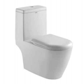 Classic Two-Piece Toilet with Elegant Design, White Vitreous China, Fits Any Decor Style