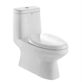 Compact Round Front Toilet for Tiny Bathrooms, Space Saver, Bright White Finish