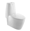Luxury Matte White One Piece Toilet, Modern Square Design, Premium Bathroom Upgrade